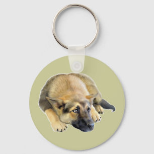 German Shepherd Dog Puppy Key Ring