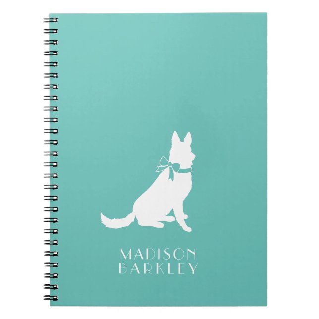 German Shepherd Dog Puppy Notebook (Front)
