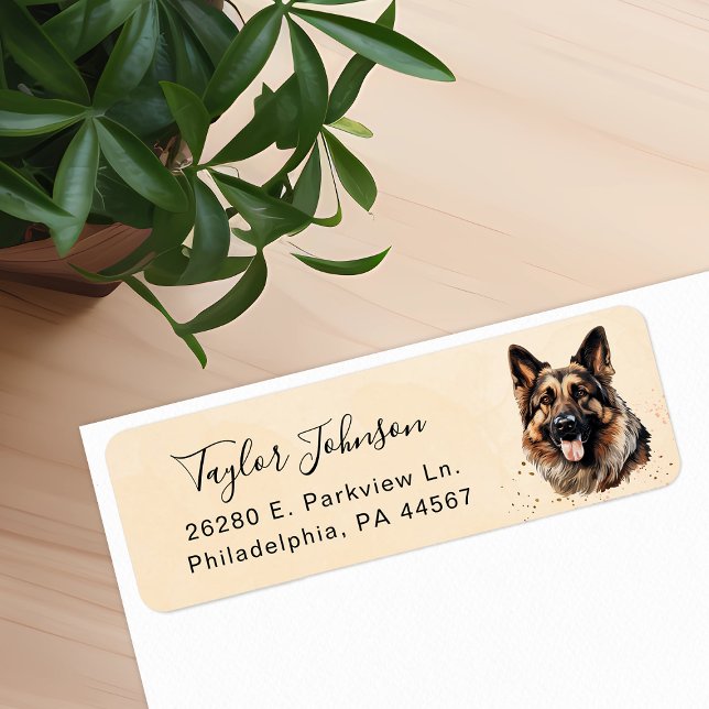 German Shepherd Dog Return Address Label (Creator Uploaded)