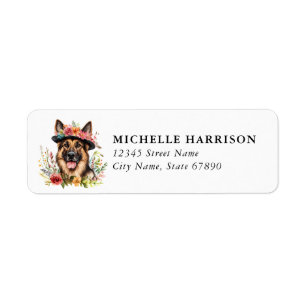 German Shepherd Dog Return Address Labels