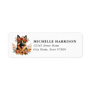 German Shepherd Dog Return Address Labels