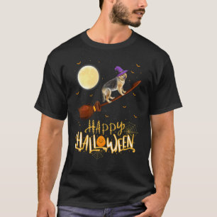 German Shepherd Dog Ride Witch Shotgun Halloween T-Shirt