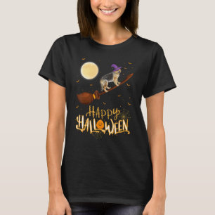 German Shepherd Dog Ride Witch Shotgun Halloween T-Shirt
