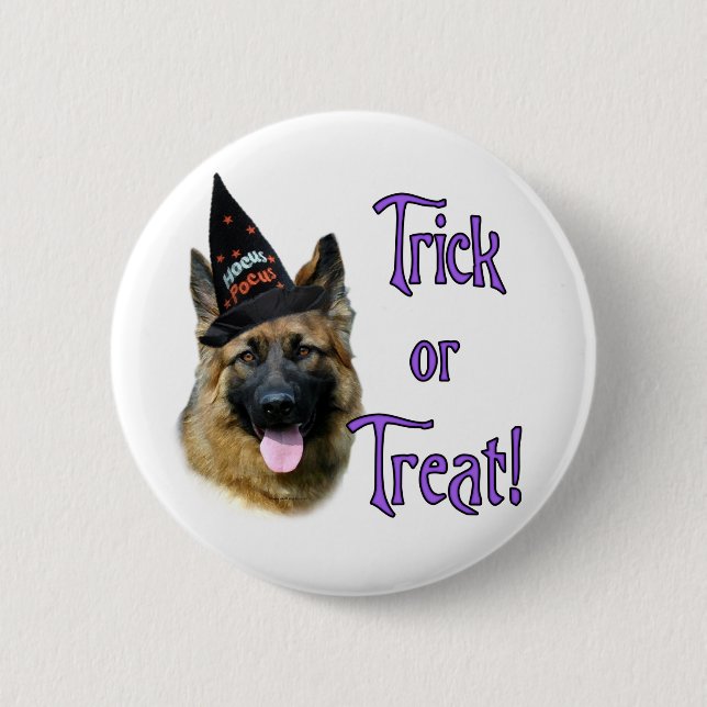 German Shepherd Dog (sable) Trick 6 Cm Round Badge (Front)