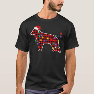 German Shepherd Dog Santa Hat T-Shirt