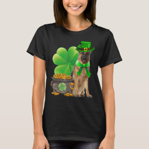 German Shepherd Dog Shamrock Irish Saint St Patric T-Shirt