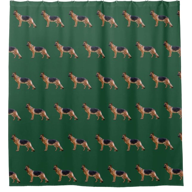 German Shepherd Dog Shower Curtain (Front)