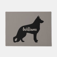 German Shepherd Dog Silhouette Black and Grey
