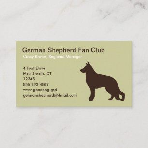 German Shepherd Dog Silhouette Business Card