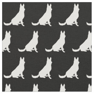 German Shepherd Dog Silhouette Pet Fabric