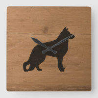 German Shepherd Dog Silhouette Rustic Style GSD K9