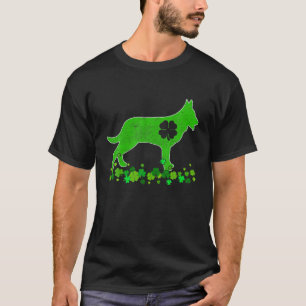 German Shepherd Dog St. Patrick's Day Cute Shamroc T-Shirt