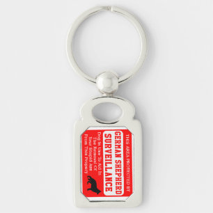 german shepherd dog surveillance key ring