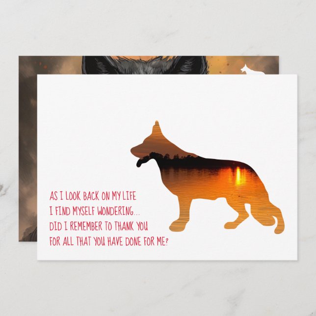 German Shepherd dog template (Front/Back)