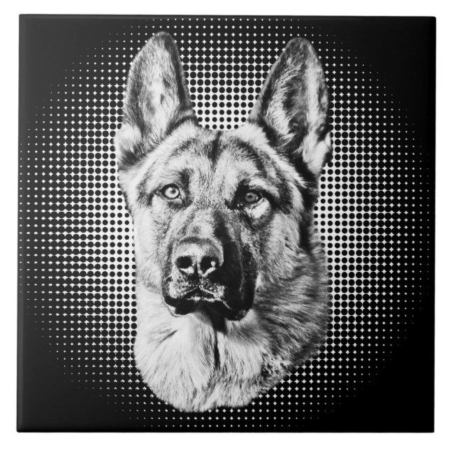German Shepherd dog Tile (Front)