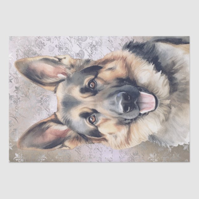 German Shepherd Dog Tissue Paper (Front)