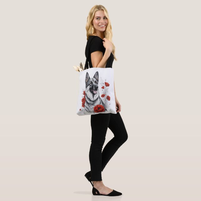 German Shepherd Dog Tote Bag (On Model)