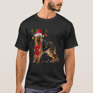 German Shepherd Dog Tree Christmas Lights Dog 1 T-Shirt