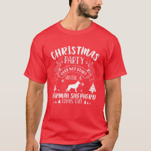 German Shepherd Dog Tree Christmas Party Dog Lover T-Shirt