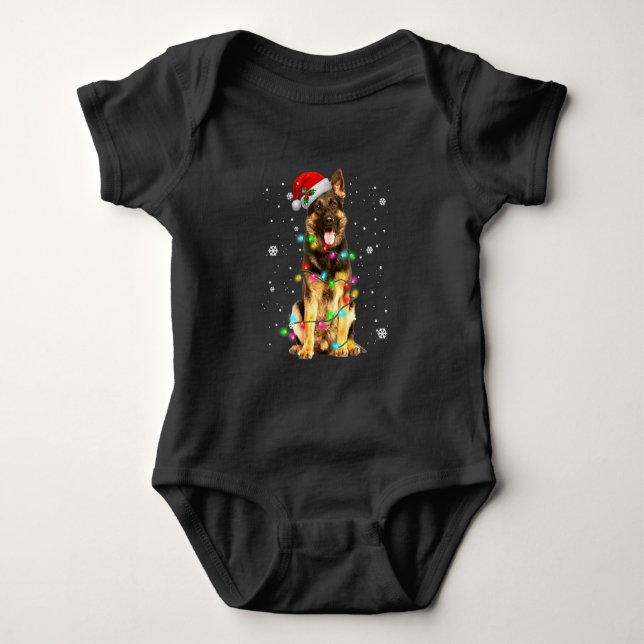 German Shepherd Dog Tree Christmas Sweater Xmas (Front)