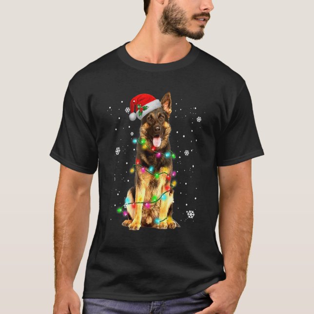 German Shepherd Dog Tree Christmas Sweater Xmas Do (Front)