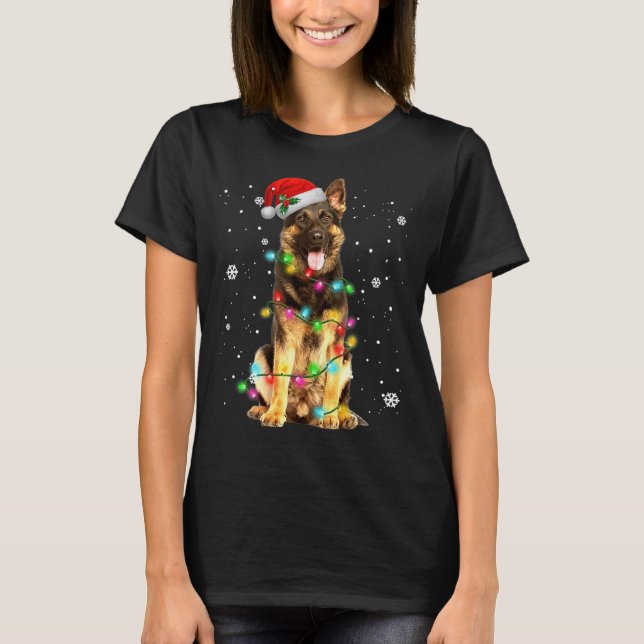 German Shepherd Dog Tree Christmas Sweater Xmas Do (Front)