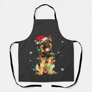 German Shepherd Dog Tree Christmas Sweater Xmas Do Apron