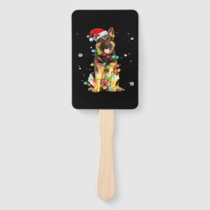 German Shepherd Dog Tree Christmas Sweater Xmas Do Hand Fan