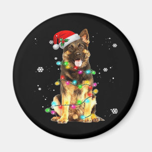 German Shepherd Dog Tree Christmas Sweater Xmas Do Magnet