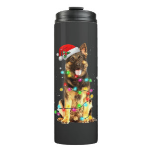 German Shepherd Dog Tree Christmas Sweater Xmas Do Thermal Tumbler