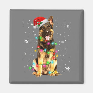 German Shepherd Dog Tree Christmas Sweater Xmas Magnet