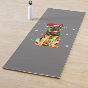 German Shepherd Dog Tree Christmas Sweater Xmas Yoga Mat