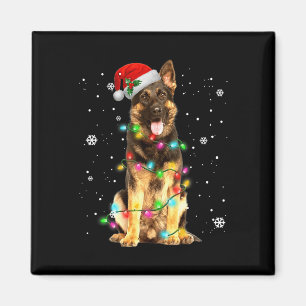 German Shepherd Dog Tree Christmas  Xmas Dogs Gift Magnet