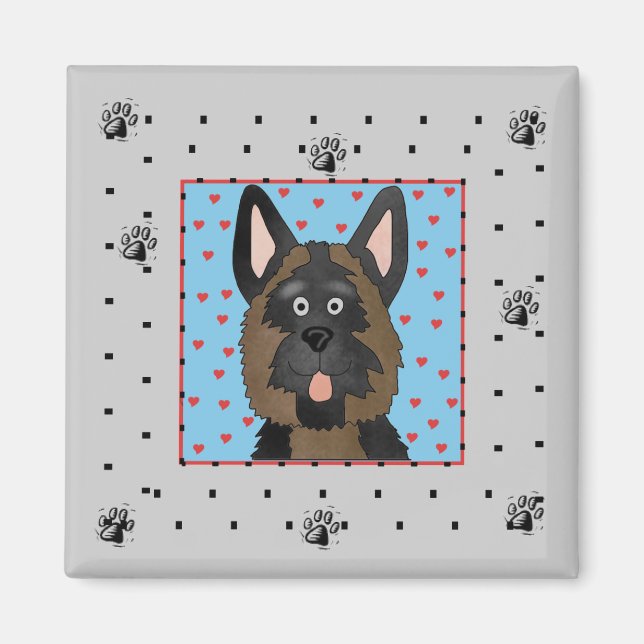 German Shepherd Dog Tshirts and Gifts Magnet (Front)