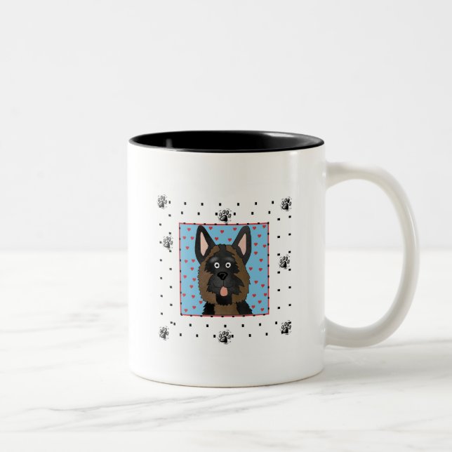 German Shepherd Dog Tshirts and Gifts Two-Tone Coffee Mug (Right)