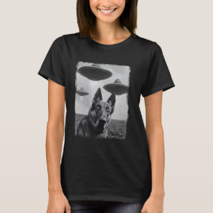 German Shepherd Dog UFO Alien Extraterrestrial Sel T-Shirt
