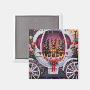 German Shepherd Dog Valentine's Day  Magnet