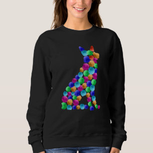 German shepherd dog Watercolor paint dot art Sweatshirt