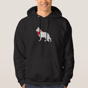German Shepherd Dog Wearing Red Bandanna Hoodie