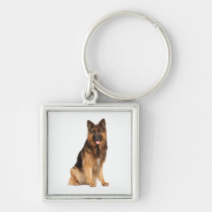 German Shepherd dog, wrap straight  design,  Key Ring