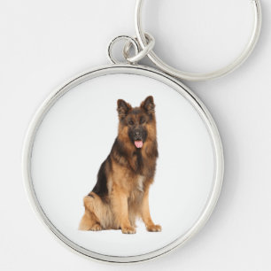 German Shepherd dog, wrap straight  design,  Key Ring
