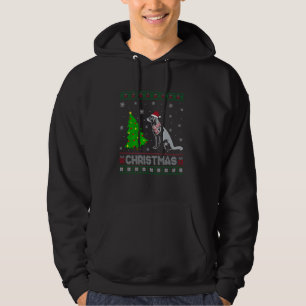 German Shepherd Dog Xmas Tree Lighting Ugly Christ Hoodie