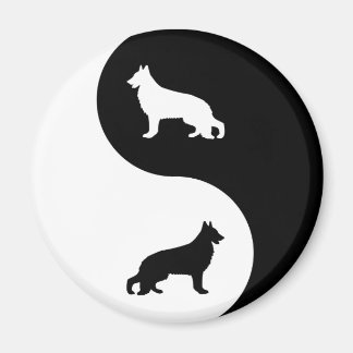 German Shepherd Dog Yin Yang Magnet