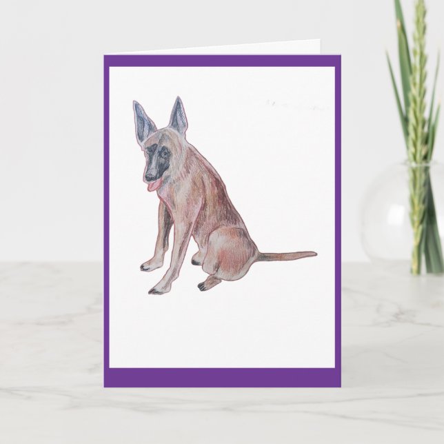 German Shepherd Dog's Birthday Card (Front)