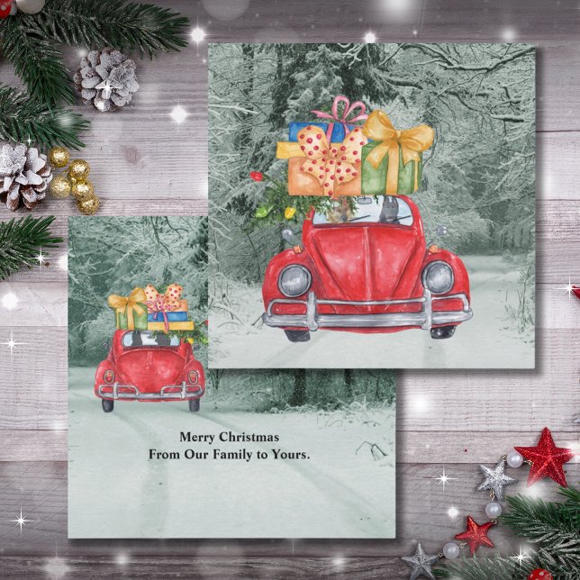 German Shepherd Dogs Christmas Driving it Home, ZK (German Shepherd Dogs Christmas Driving Home Card)