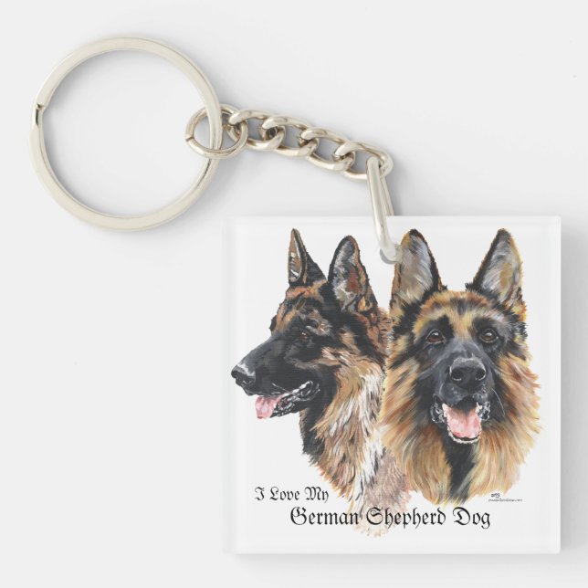 German Shepherd Dogs Key Ring (Front)