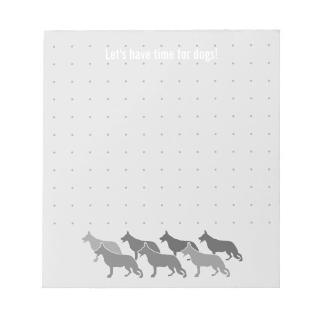 German Shepherd Dogs Notepad (Front)