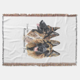 German Shepherd Dogs Throw Blanket