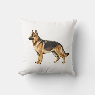 German Shepherd Double-Sided Throw Pillow