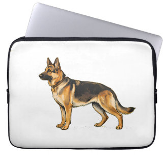 German Shepherd Double-Sided Throw Pillow Laptop Sleeve